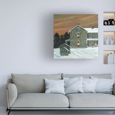 Blowing Snow by Jerry Cable - Unframed Canvas Art on Canvas -  Winston Porter, 36FA063756F74A73998E2BACB3413E6B