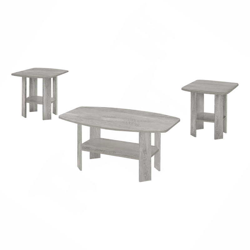 Ensemble de table, 3 pièces, décor, salon, transitionnel, Gris