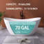 Baignoire de trempage autoportante 66 po