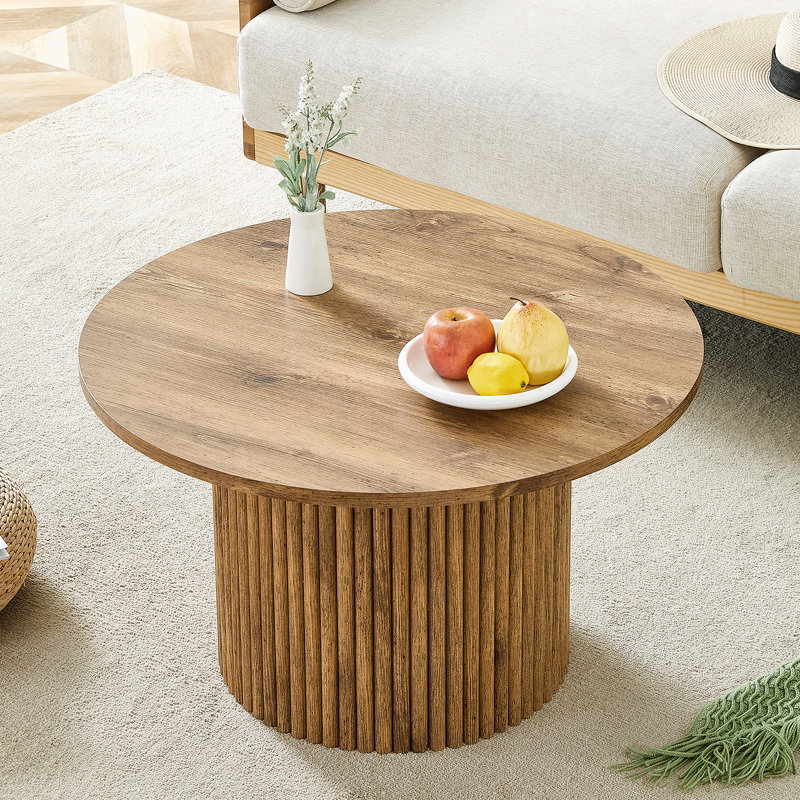 Table basse moderne 27,5 "avec rangement caché, Brun