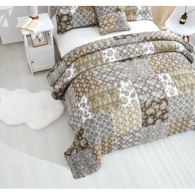 Cotton Blend Paisley Coverlet