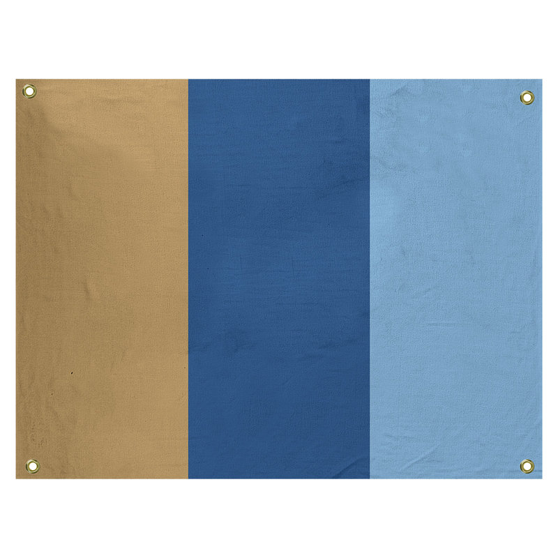 Tapisserie de polyester Baltimore, Kansas City, H 26 po x l 36 po x P 1 po, Or / bleu royal / bleu poudre