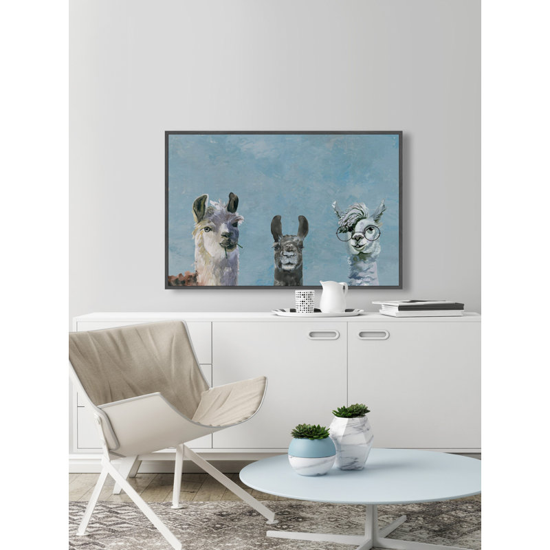 «Llama Geeks», reproduction sur toile encadrée, H 20 po x l 30 po x P 1,5 po