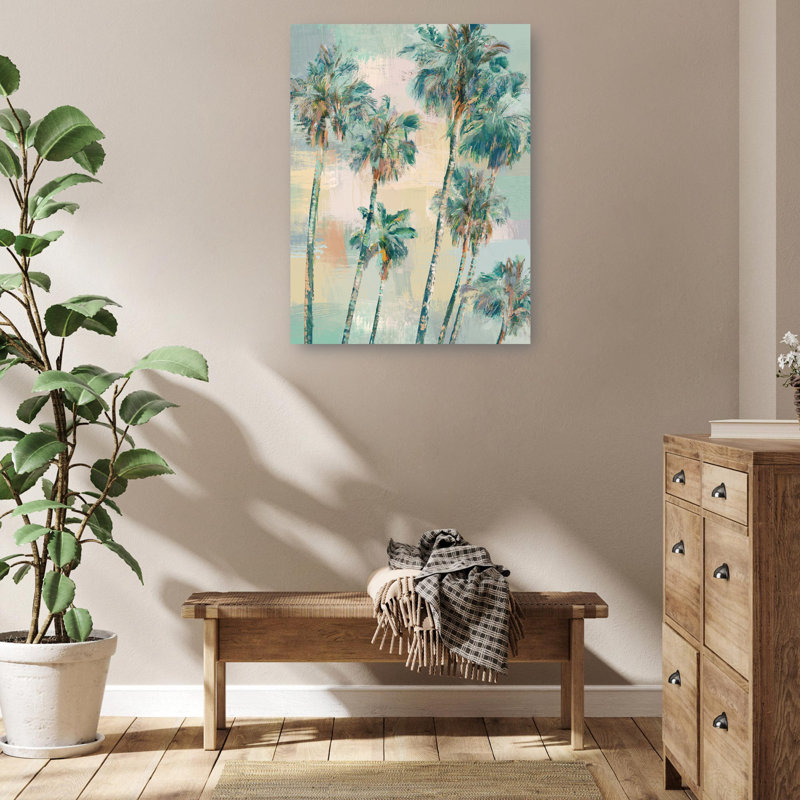 Island Breeze Blue and Green Canvas Art Print, 36" x 27"