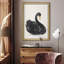 Élégante décoration murale encadrée dorée rustique inspirée de la nature, cygne noir élégant-108571024