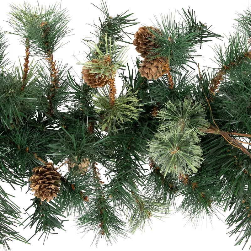 Rustic Country Charm Mixed Pine Cone 34" Outdoor Christmas Garland