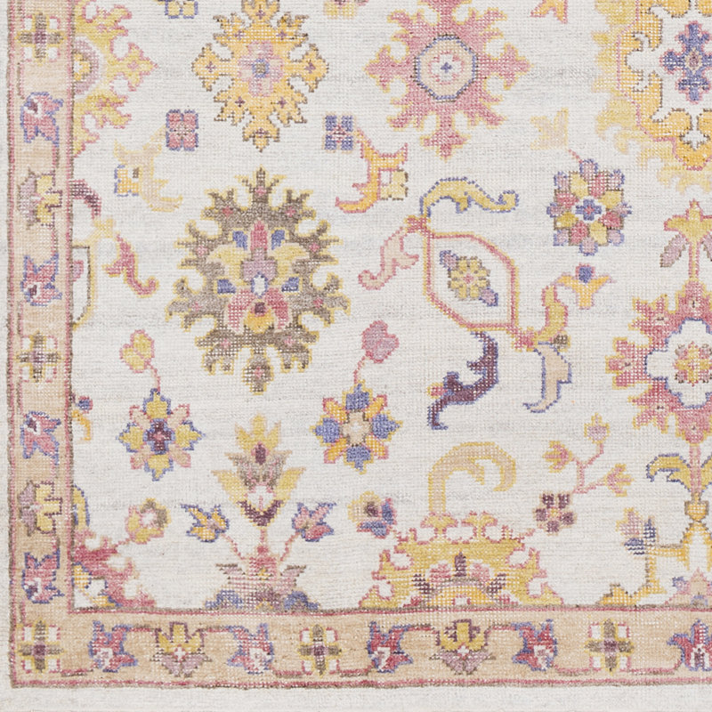 Tapis rose / blanc Daison, Rectangle 2 pi x 3 pi