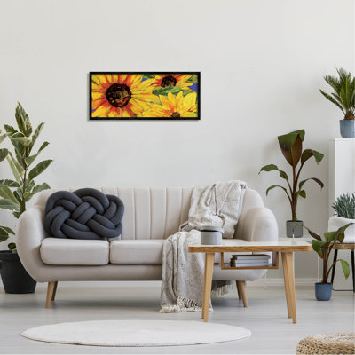 Trio de tournesols modernes jaunes par estampe numérique par Erica Christopher