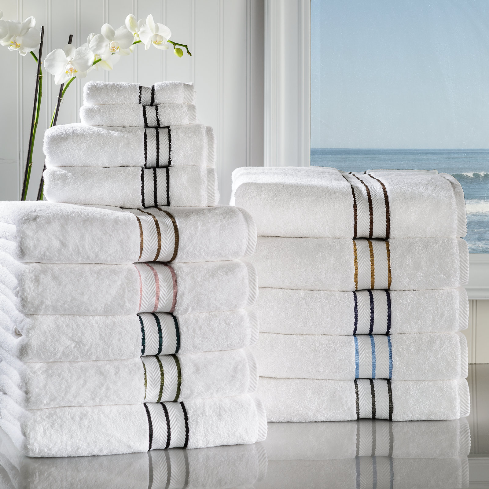 Josann Turkish Cotton Hand Towel Set, Toast