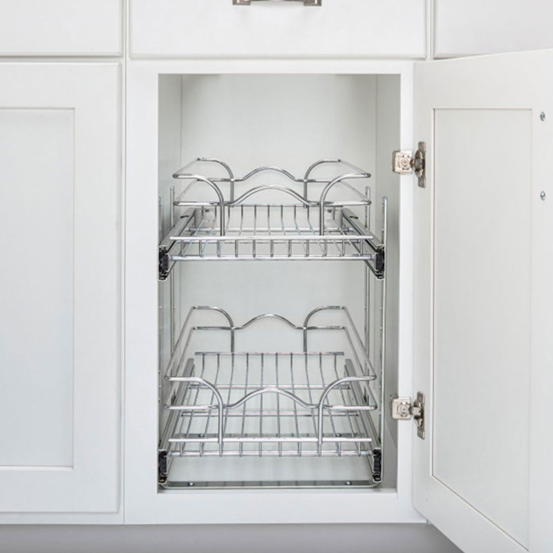 Organisateur de panier à 2 niveaux Rev-A-Shelf pour armoires de cuisine ou de meuble-lavabo , L 15 po, P 22 po