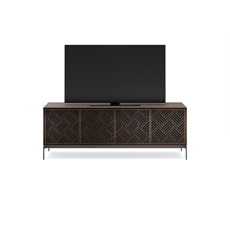 Elements - Cabinet with Console Base - Weave Door, Toasted Oak
