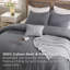 Édredon en coton avec jeté de lit et coussin décoratif, ensembles d'édredon Literie-110189442-110189448