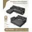 3 Seater Corduroy Sectional-1131839198