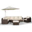 Yancey 5 Seater Rattan Corner Sofa Set