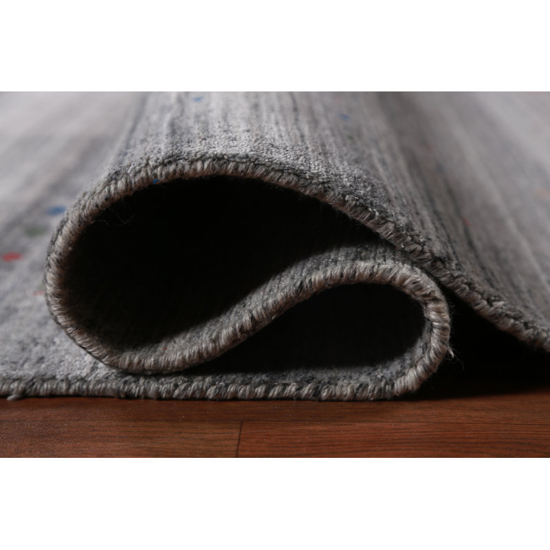 Tapis argenté gris Gabbeh