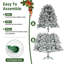 Arbre de Noël artificiel floqué avec lumières DEL-1636646340