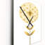 Blooming Gold Flower Of Life II - Abstract Botanicals Wall Clock Oversized-99633633