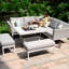 Mattalyn Outdoor Fabric Pulse Square Corner Dining Set - with Rising Table-1132515864-1132515863