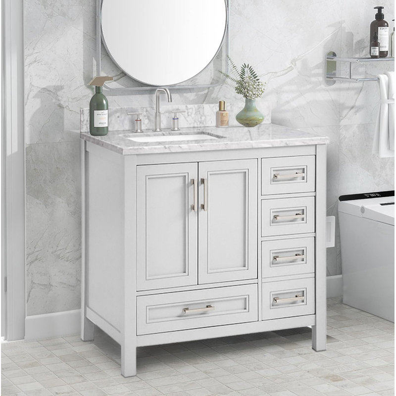 Ensemble de meuble-lavabo simple 36 po Ravis, Gris