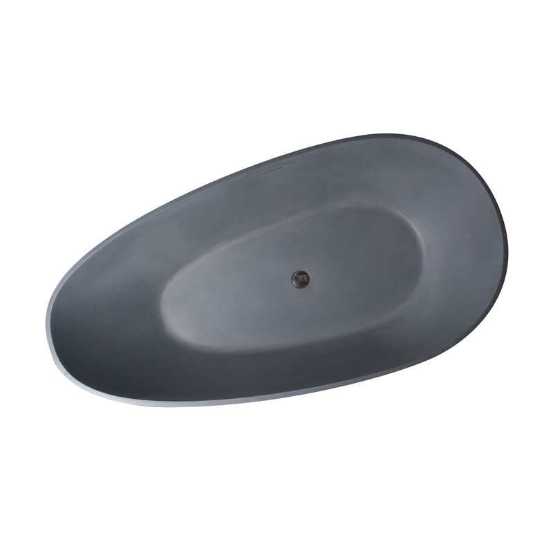 Baignoire de trempage autoportante de 65 pouces pour salle de bain