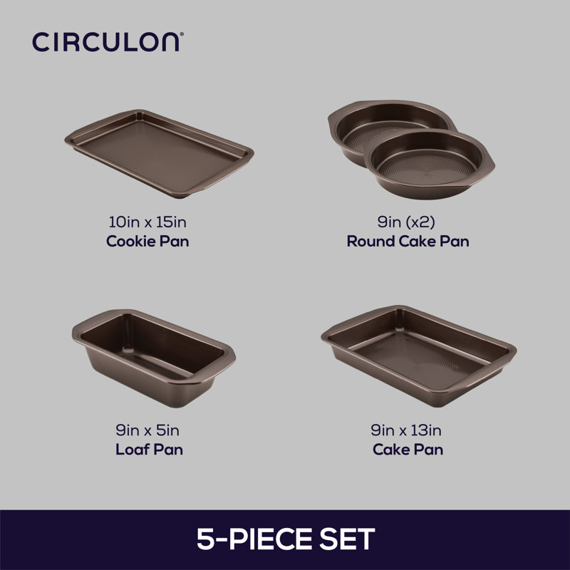 Circulon Bakeware Nonstick Baking Pans Set, Chocolate