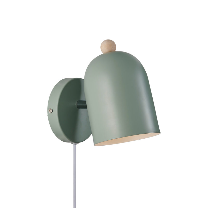 Steel Flush Mounted Sconce, Dusty Green