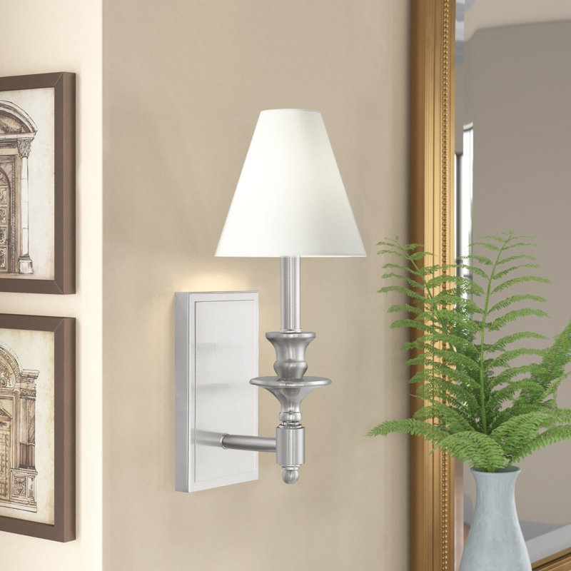 Applique murale articulée à 1 lumière Alarins, Nickel satiné