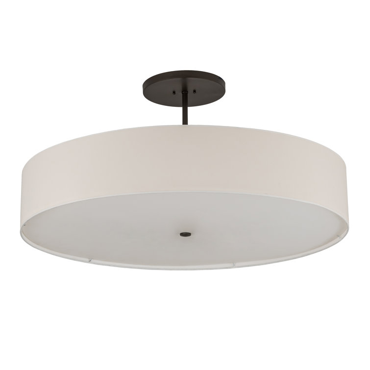 Cilindro Textrene Fabric Semi Flush Mount