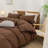 BESTOUCH Duvet Cover Set 100% Washed Cotton Linen Feel Lightweight-115115468-114986045
