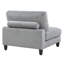 Canapé modulaire rembourré en velours côtelé gris 5 pièces, 2 fauteuils sans accoudoirs et 3 sièges d'angle, coussins moelleux, pieds en bois massif, rembourrage en mousse, coussins de siège réversibles, housses amovibles, capacité de poids de 300 lb