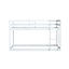 Lit simple au-dessus d'un lit mezzanine, blanc Fabriqué en bois d'hévéa massif. Améliorez l'utilisation de la chambre à coucher. Assemblage simple en blanc, cadre. Profitez au maximum de votre espace. Étapes faciles-414722807