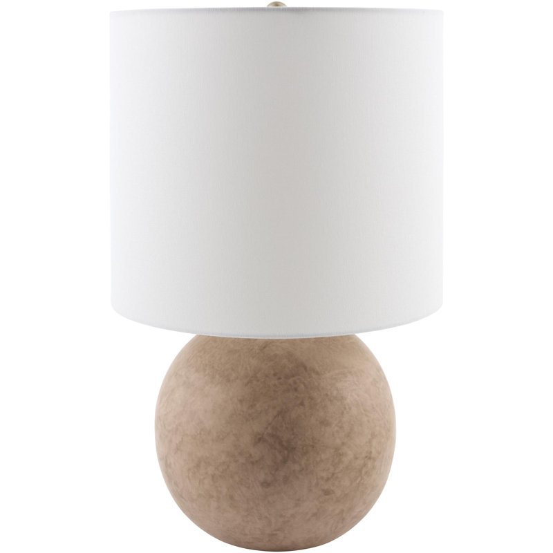 Coulson Table Lamp, White, Distressed Brown
