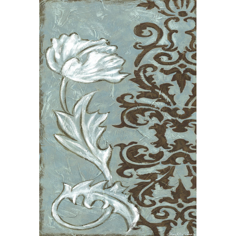 Floral And Damask I by Chariklia Zarris - Wrapped Canvas Painting, 46cm H x 30cm W