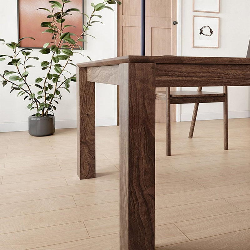 Table de salle à manger de luxe rectangulaire en bois massif, H 29,52 po x L 62,99 po x l 31,49 po