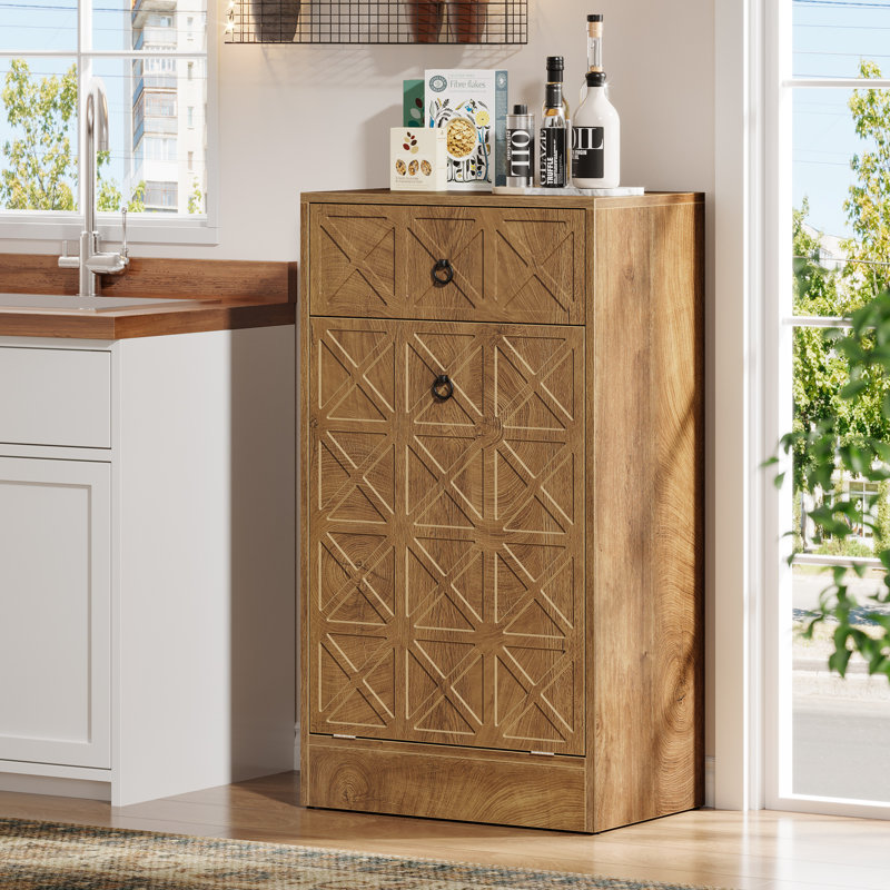 Poubelle inclinable en bois 13 gallons