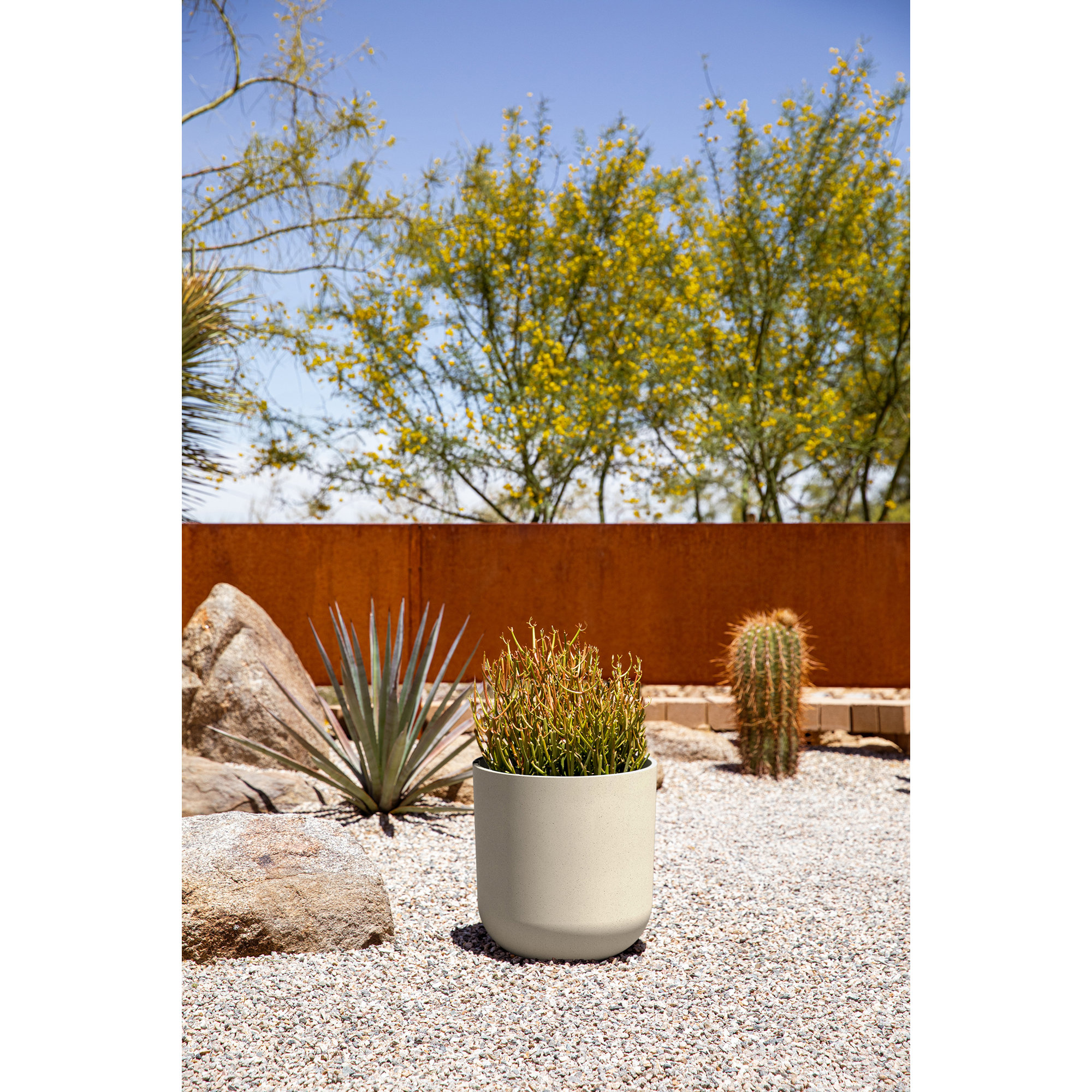 Mason Series Kona Planter, Sand, 10.25" H x 10" W x 10" D, 1