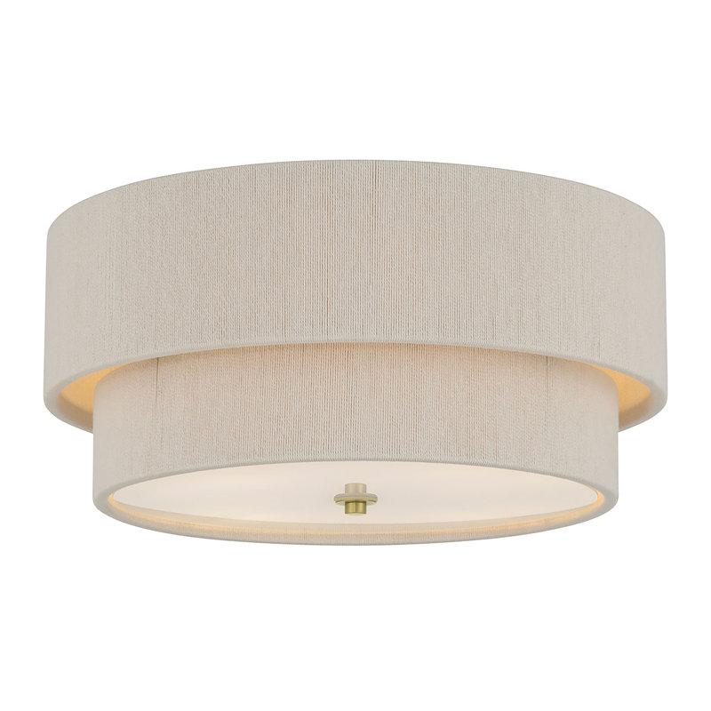 Plafonnier encastré 4 lumières Helbert, Laiton rétro