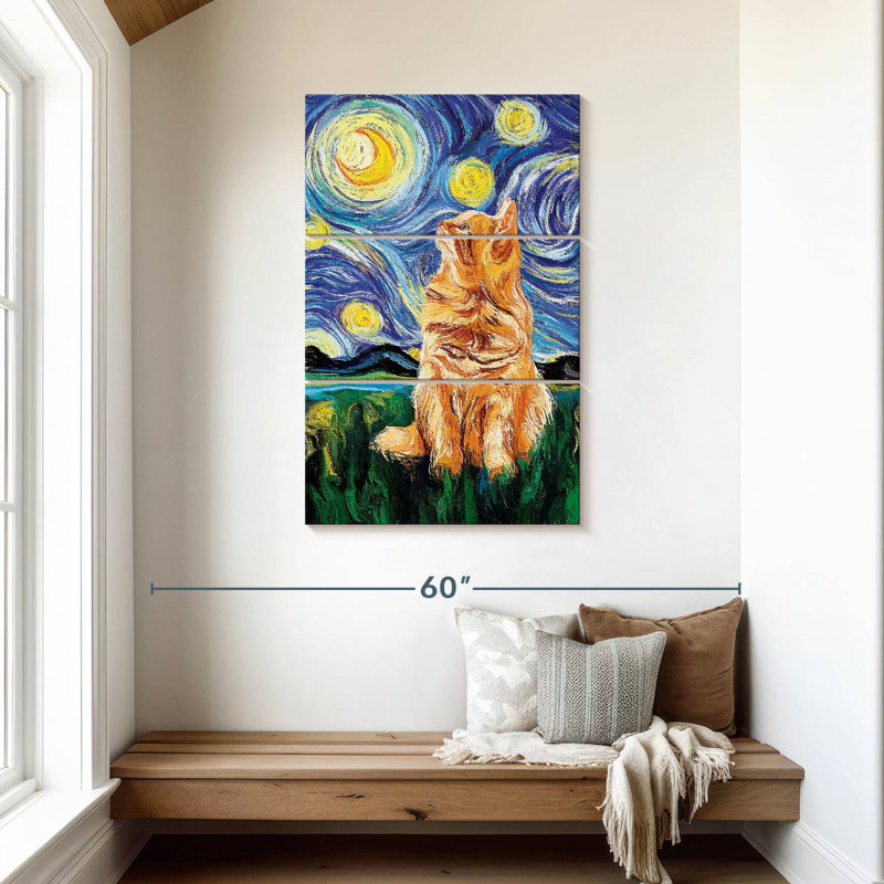 Brampt, chat impressionniste, H 45 po x l 28 po