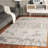 Veonica Hand Tufted Wool/Cotton Abstract Rug in Gray/Ivory/Dark Gray-1255786347