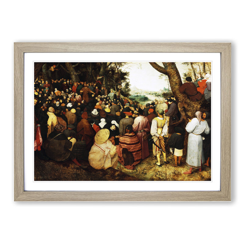 The Sermon of Saint John the Baptist by Pieter Bruegel the Elder - Picture Frame Painting, 27cm H x 36cm W x 2cm D