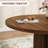 47"-63" Extendable Round to Oval Dining Table for 4-8, Farmhouse Wood Expandable Kitchen Table with Wider Legs, Metal Frame, Space-Saving for Apartment-1620434653