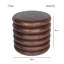 Table de bout cylindrique en bois massif