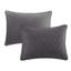 Très grand couvre-lit 3 pièces très grand gris foncé plissé en coin, microfibre douce, rembourrage 100%, literie charmante en tissu microfibre, design moderne-121269105-121269109