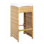 Ensemble repas pour 6 personnes en osier avec table rectangulaire Weisser-771099374-719427782