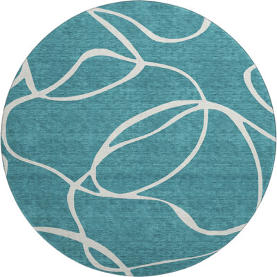 Premium Machine Washable Corum AMF999 Swirls Rug
