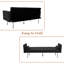 Canapé-lit simple en velours de 68,5 po Hollilouise-22290869