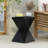 Patio Table Outdoor Concrete Side Table, Wood Grain Texture-1695890709