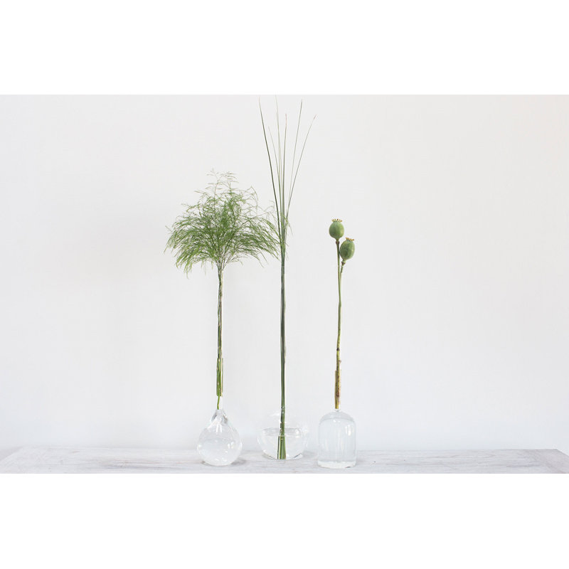 Vase de table en verre à l’intérieur/extérieur 21,75 po clear Macek