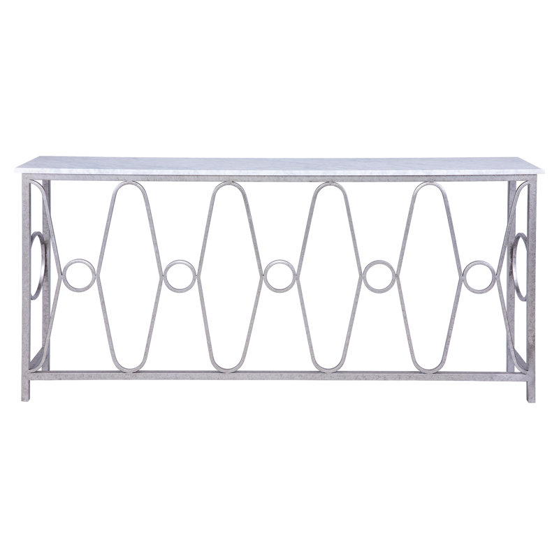 Console Bosporus, Carrera Marble, Argent royal