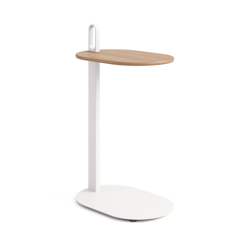 Alden Laptop Table, European Beech, Pure White